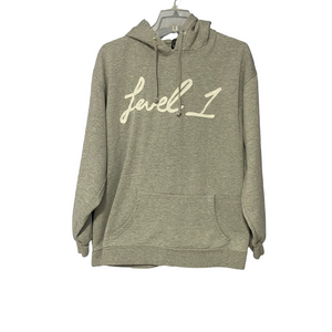 Level 1 Gray Men's Sweatshirt hoodie size XL